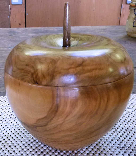 Polished wood apple